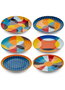 Hermia Juego de Platos de Servicio DNR0078 de 6 piezas en Multicolor